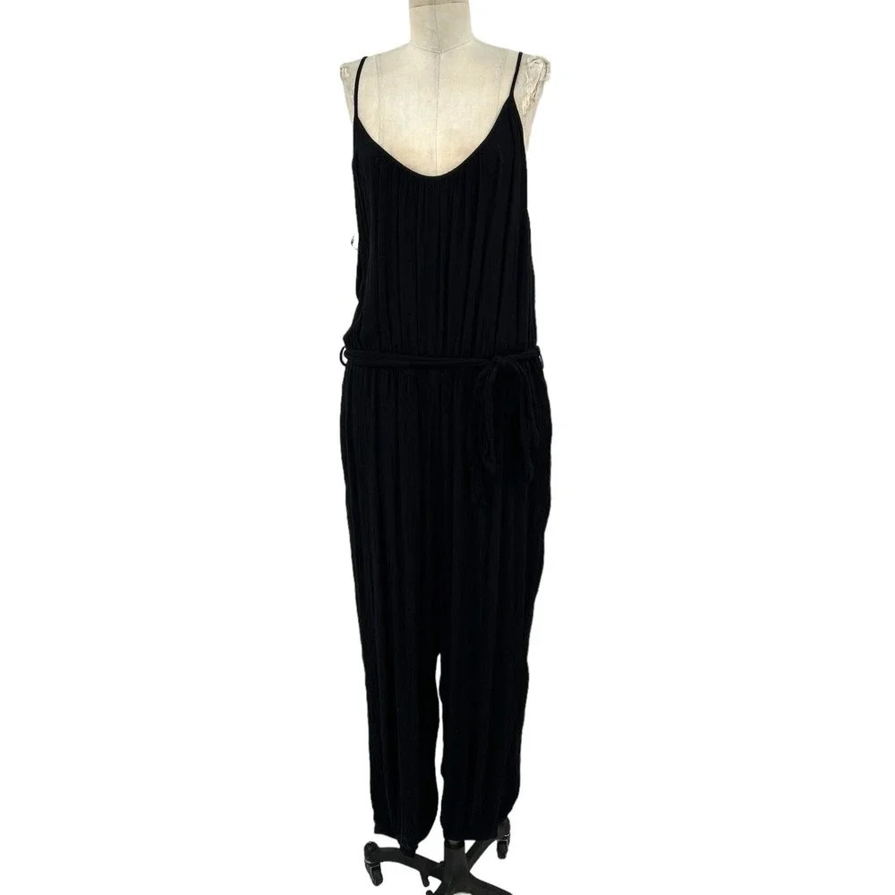 City Chic Villa Capri Jumpsuit in‎ Black Plus Size 18 - Picture 2 of 11